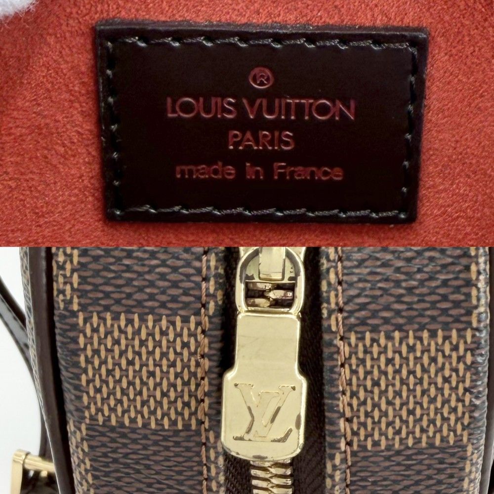 Louis Vuitton Shoulder Bag Ipanema PM Crossbody Damier Canvas Brown Gold — view 5