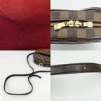 Louis Vuitton Shoulder Bag Ipanema PM Crossbody Damier Canvas Brown Gold — view 7
