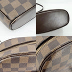 Louis Vuitton Shoulder Bag Ipanema PM Crossbody Damier Canvas Brown Gold — view 6