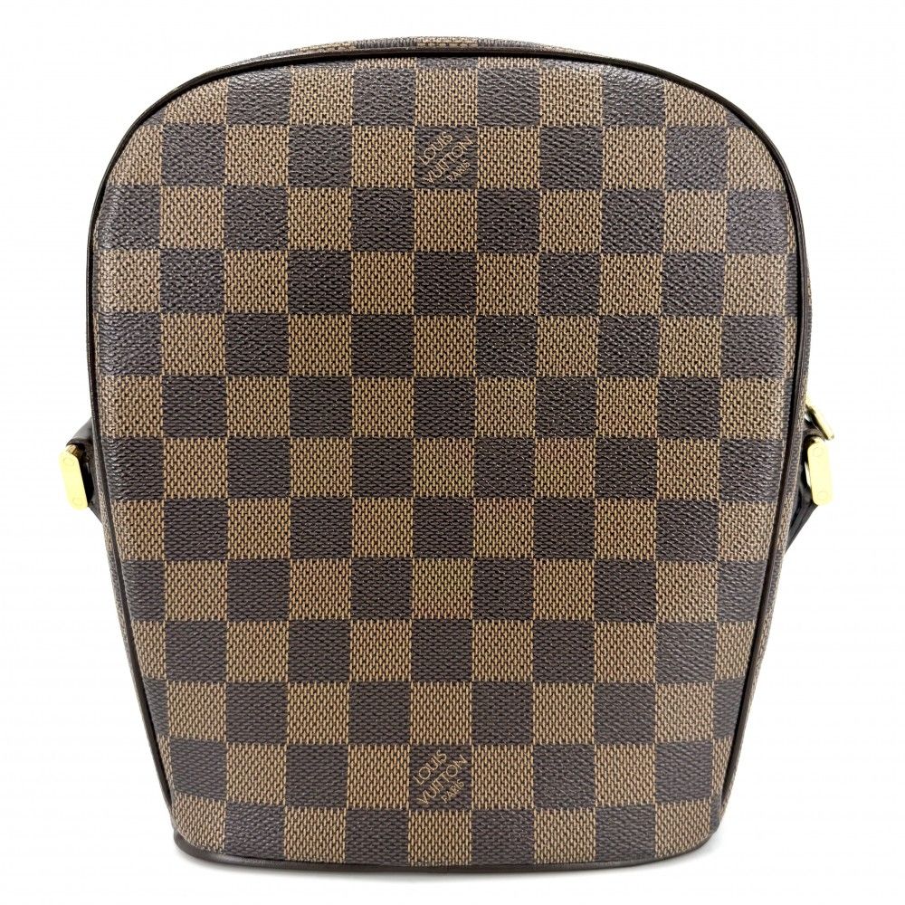 Louis Vuitton Shoulder Bag Ipanema PM Crossbody Damier Canvas Brown Gold — view 2