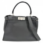 Fendi 2-Way Peekaboo Regular Handbag Shoulder Bag Carryer Crossbody Selleria 8