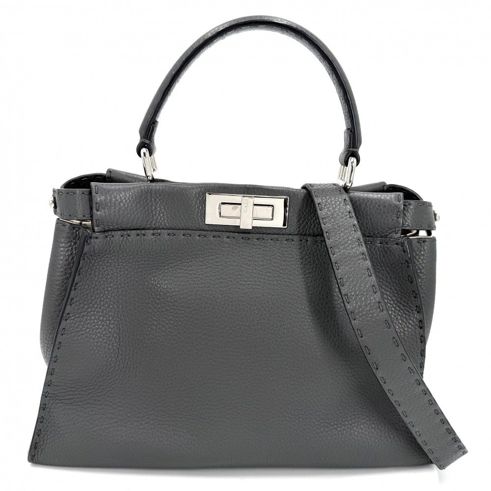 Fendi 2-Way Peekaboo Regular Handbag Shoulder Bag Carryer Crossbody Selleria 8