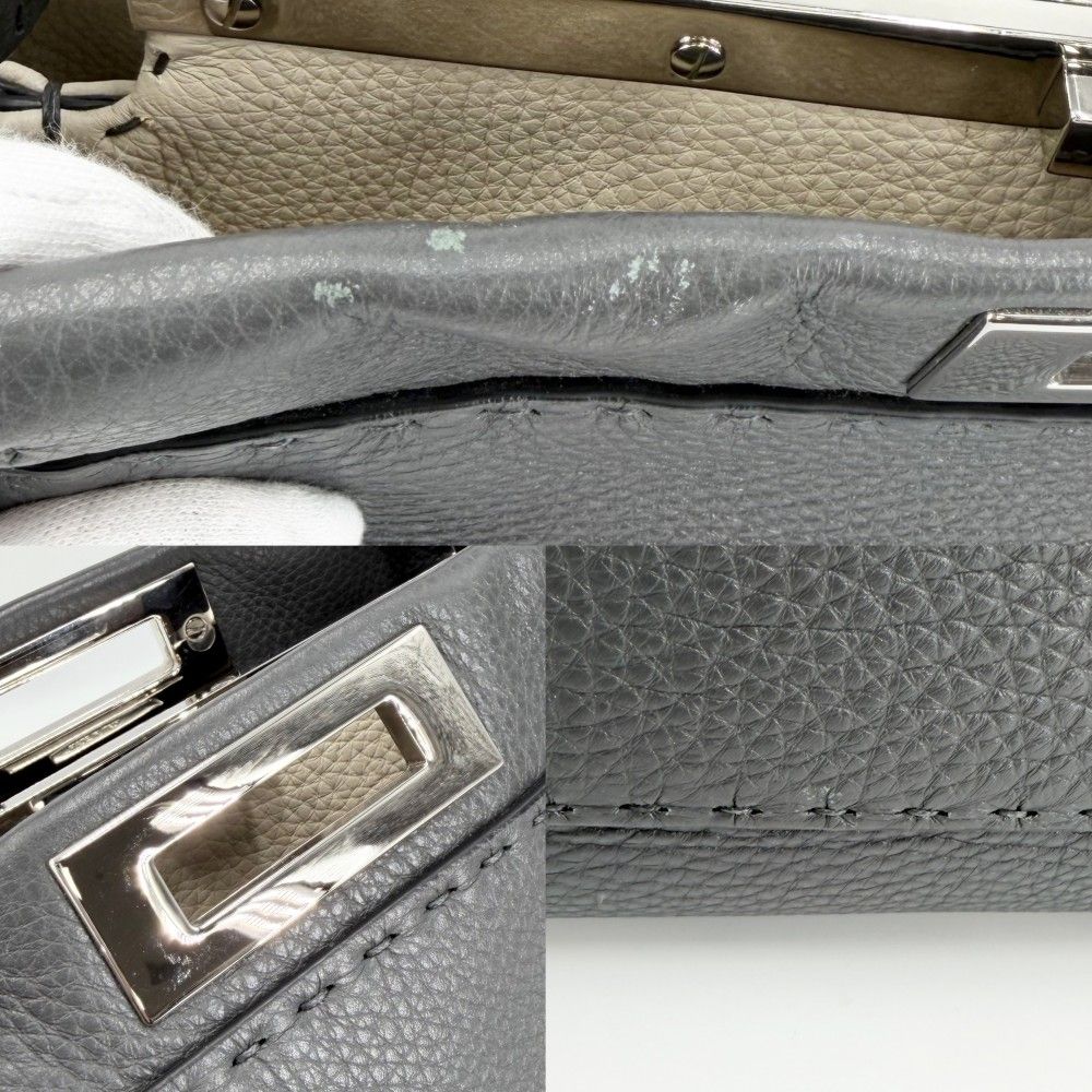 Fendi 2-Way Peekaboo Regular Handbag Shoulder Bag Carryer Crossbody Selleria 8 — view 7