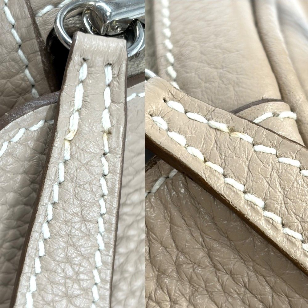 Hermes 2-Way Lindy 30 Handbag Shoulder Bag Taurillon Clemence Brown — view 6