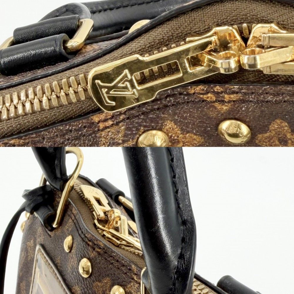 Louis Vuitton 2-Way Transford Monogram Alma BB Handle Mini Shoulder Bag Brown — view 8