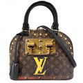 Louis Vuitton 2-Way Transford Monogram Alma BB Handle Mini Shoulder Bag Brown
