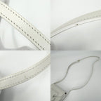 Celine Shoulder Bag Cuir Triomphe Mini Besace Pochette Leather White — view 8