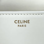 Celine Shoulder Bag Cuir Triomphe Mini Besace Pochette Leather White — view 4