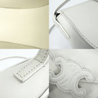 Celine Shoulder Bag Cuir Triomphe Mini Besace Pochette Leather White — view 7