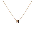 Hermes Mini Pop Pendant Metal Black Pink Gold Included — view 5