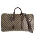 Louis Vuitton Boston Bag Keepall Bandouliere 55 Shoulder Crossbody Damier