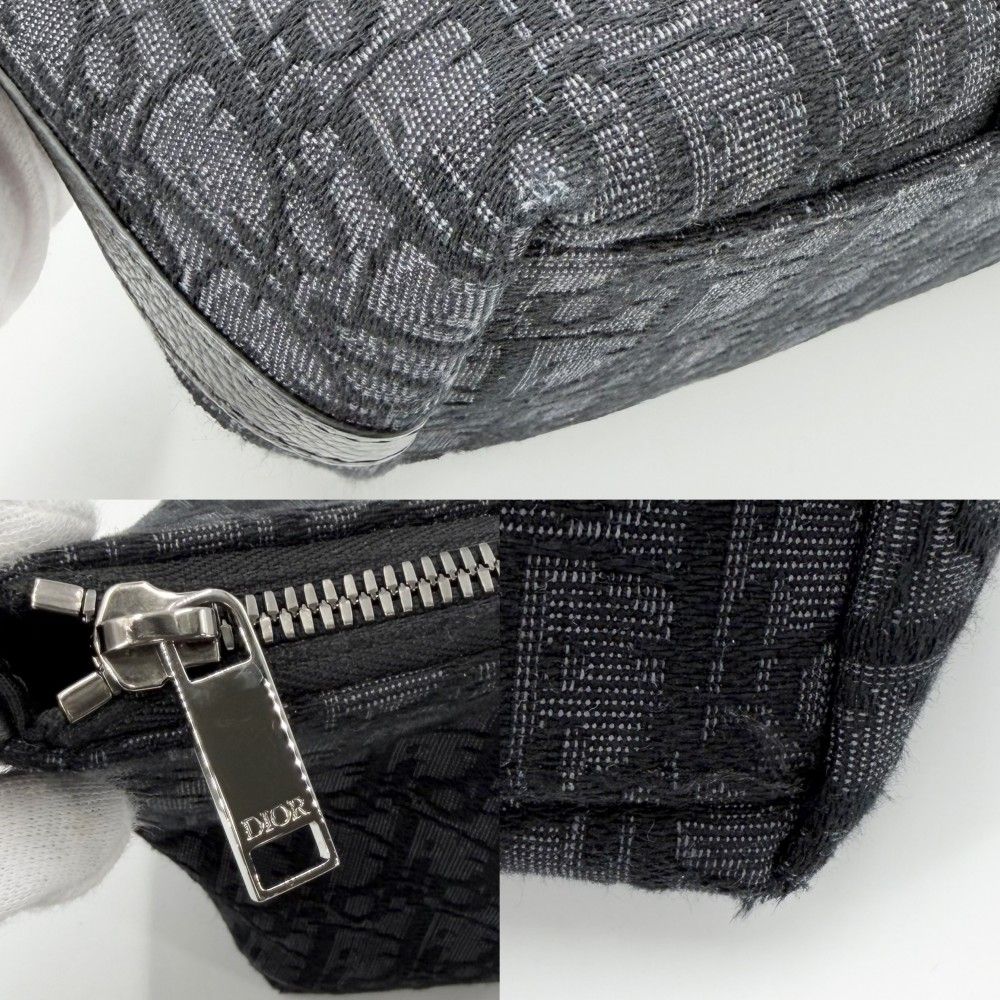 Dior 2-Way Oblique Weekender 25 Handbag Shoulder Bag Crossbody Canvas — view 6
