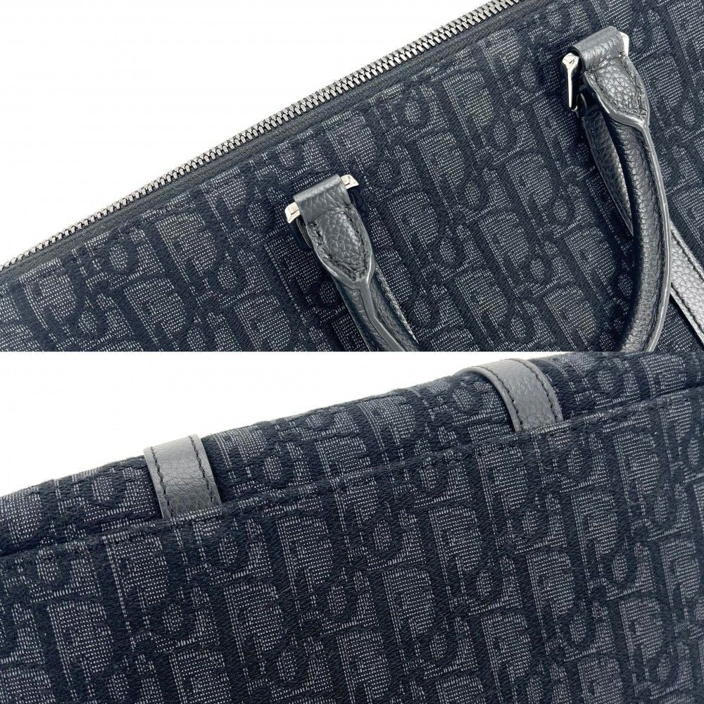 Dior 2-Way Oblique Weekender 25 Handbag Shoulder Bag Crossbody Canvas — view 7