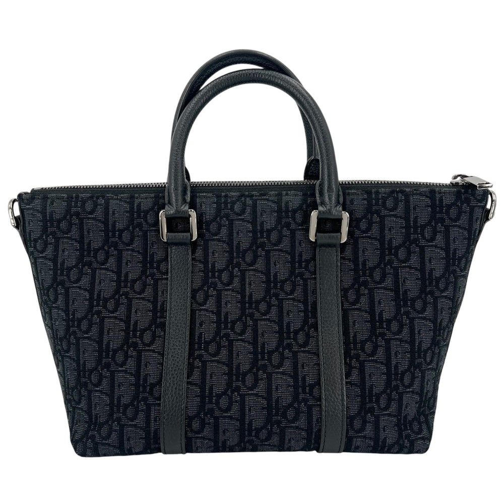Dior 2-Way Oblique Weekender 25 Handbag Shoulder Bag Crossbody Canvas — view 2
