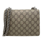 Gucci Shoulder Bag Dionysus GG Supreme Tiger Head Beige Brown Silver — view 2