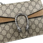 Gucci Shoulder Bag Dionysus GG Supreme Tiger Head Beige Brown Silver — view 8