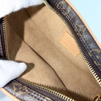Louis Vuitton Shoulder Bag Monogram Loop 2-Way Handbag Brown Gold Vintage — view 4
