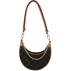 Louis Vuitton Shoulder Bag Monogram Loop 2-Way Handbag Brown Gold Vintage — view 2