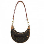 Louis Vuitton Shoulder Bag Monogram Loop 2-Way Handbag Brown Gold Vintage