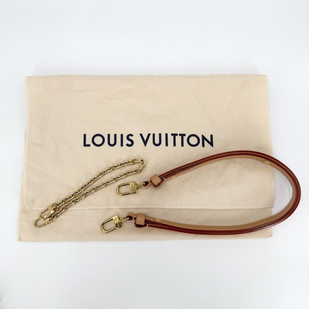 Louis Vuitton Shoulder Bag Monogram Loop 2-Way Handbag Brown Gold Vintage — view 8