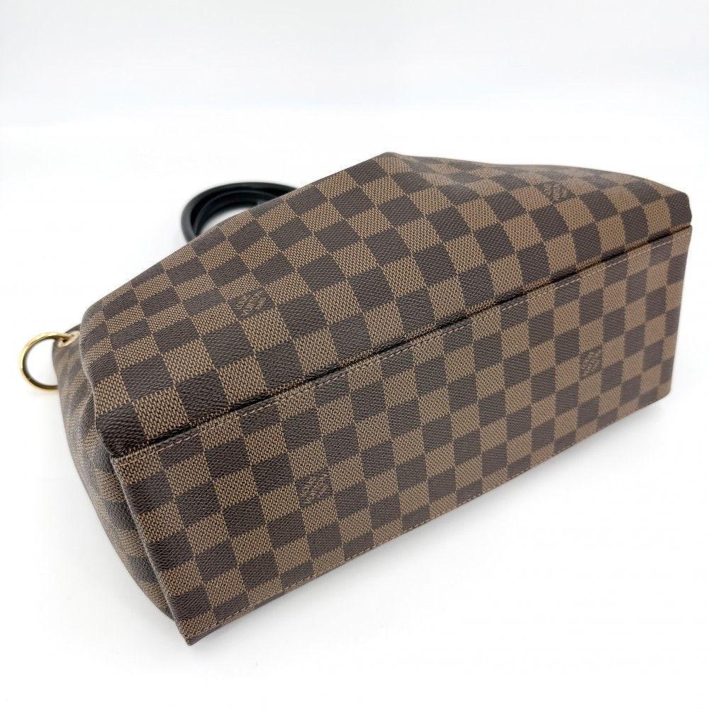 Louis Vuitton 2-Way Damier Odeon Tote MM Handbag Shoulder Bag Crossbody Brown — view 3