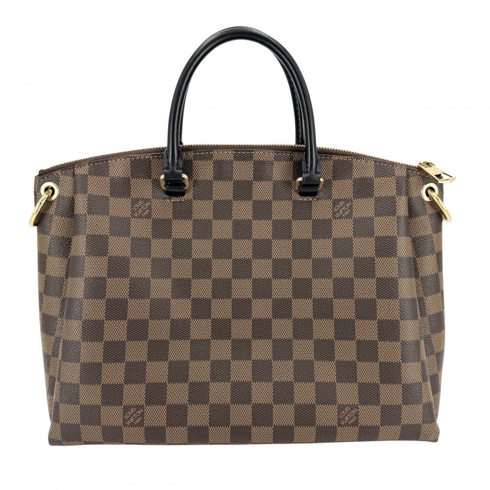 Louis Vuitton 2-Way Damier Odeon Tote MM Handbag Shoulder Bag Crossbody Brown — view 2