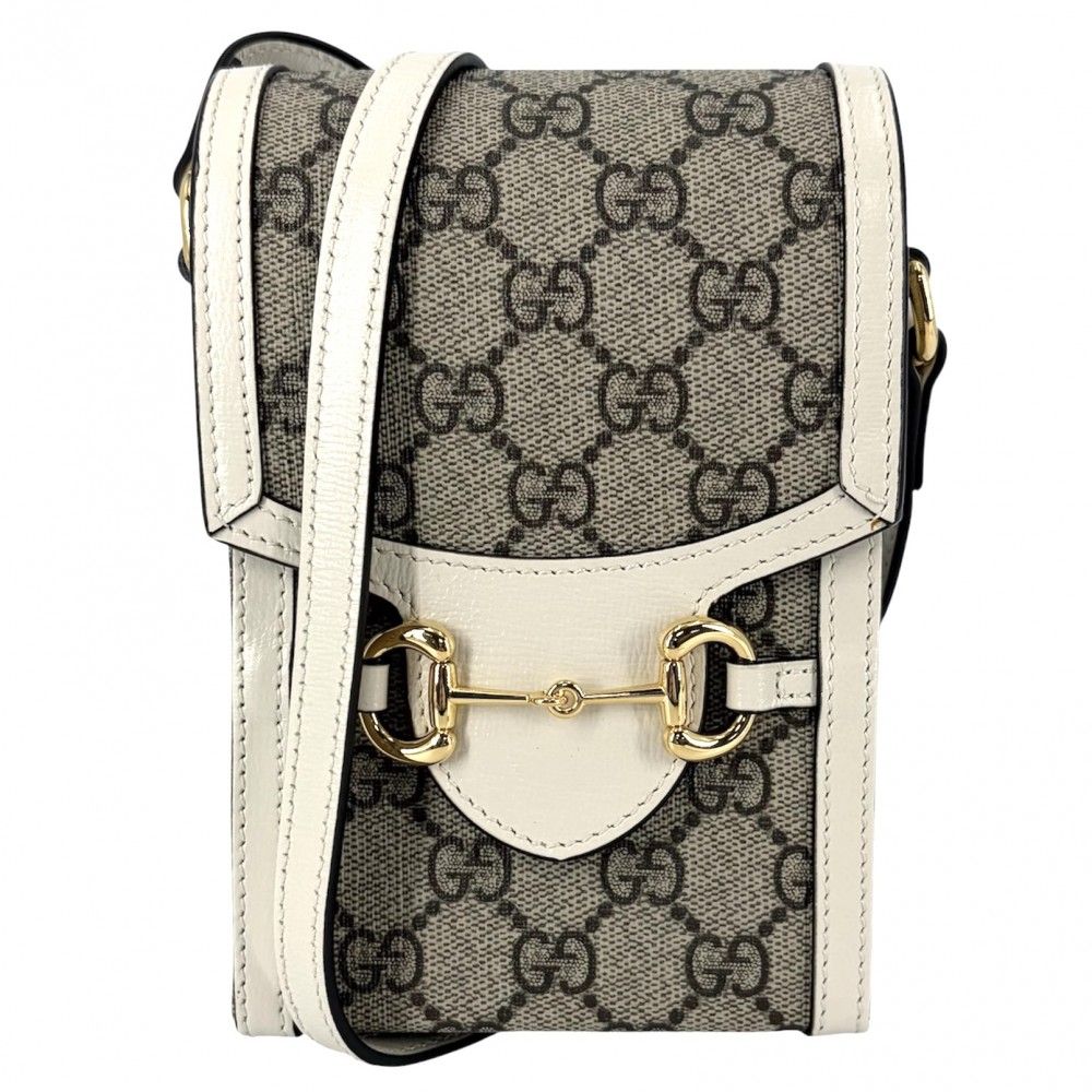 Gucci For Shoulder Bag Horsebit Pochette Crossbody GG Supreme Canvas Leather