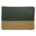 Celine Clutch Beige Bicolor Leather