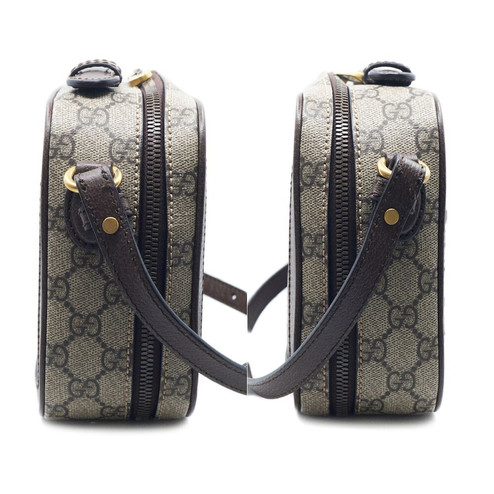 Gucci Ophidia Small Cross Belt Bag GG Canvas Brown Gold — view 3