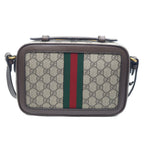 Gucci Ophidia Small Cross Belt Bag GG Canvas Brown Gold — view 2