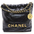 Chanel 22 Mini Calfskin BK GD Shoulder Bag