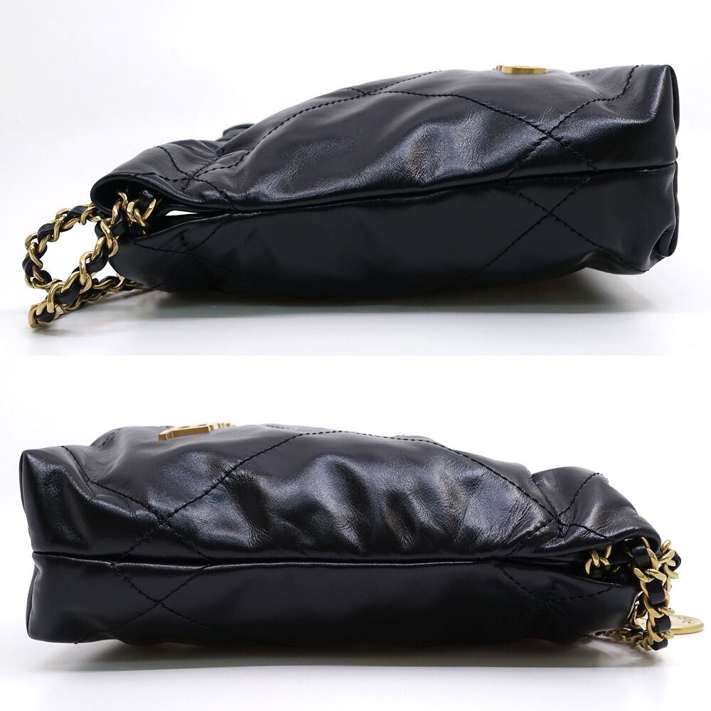 Chanel 22 Mini Calfskin BK GD Shoulder Bag — view 3