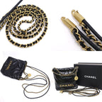 Chanel 22 Mini Calfskin BK GD Shoulder Bag — view 8