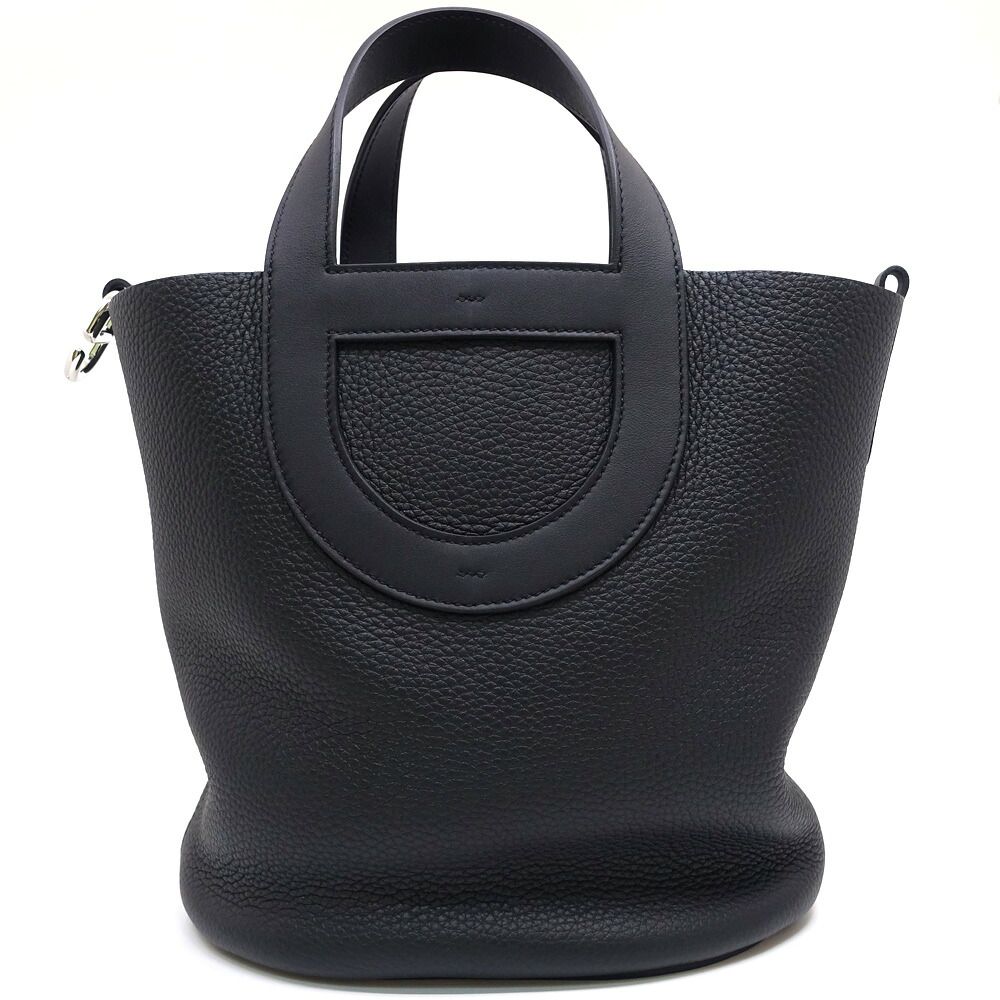 Hermes in the Loop 23 BK Taurillon Clemence Handbag Box Bag