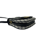 Gucci Vintage GG Logo Pattern Leather Mini Shoulder Bag Crossbody Pochette Navy — view 7