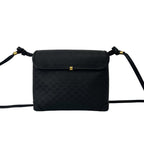 Gucci Vintage Micro GG Logo Leather Shoulder Bag Crossbody Pochette Black — view 3
