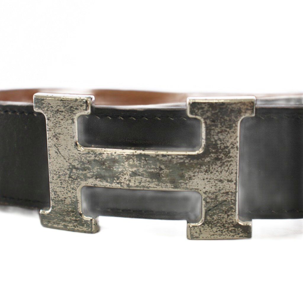 Hermes Constance Belt 75 Black Brown — view 5