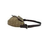 Fendi Vintage Zucchino FF Pattern Canvas Leather Shoulder Bag Beige Brown — view 6