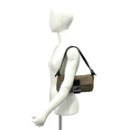 Fendi Vintage Zucchino FF Pattern Canvas Leather Shoulder Bag Beige Brown — view 2