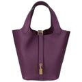 Hermes Togo Ultra Violet Picotin Lock PM Handbag