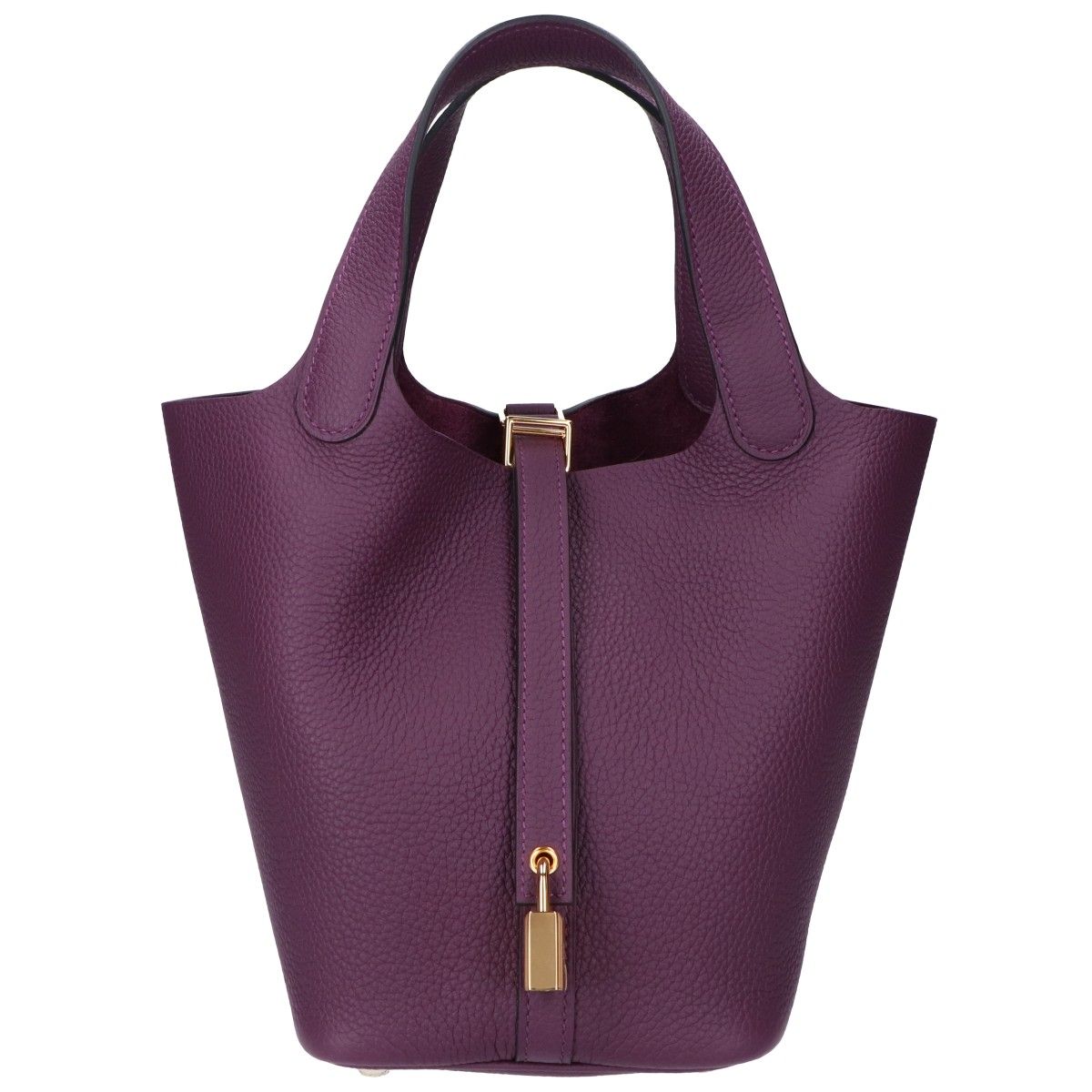 Hermes Togo Ultra Violet Picotin Lock PM Handbag