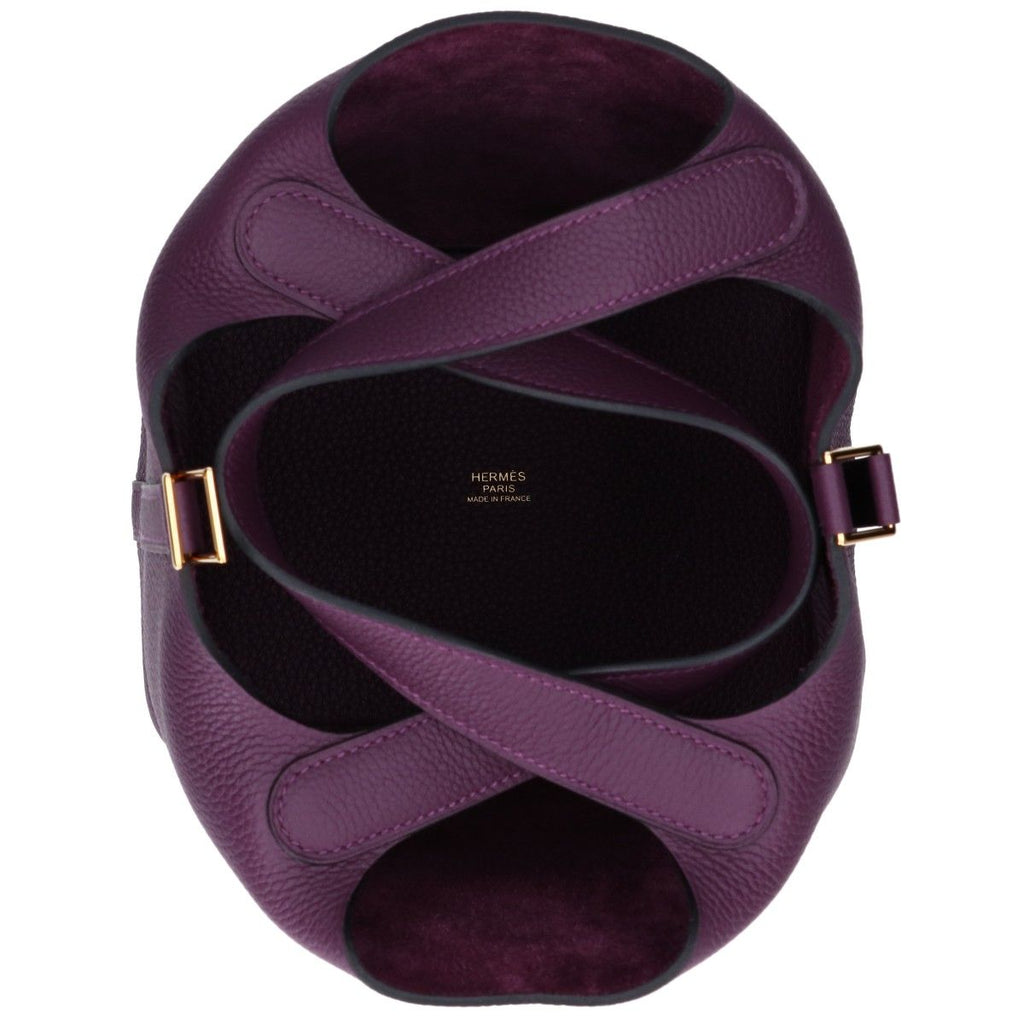 Hermes Togo Ultra Violet Picotin Lock PM Handbag — view 6