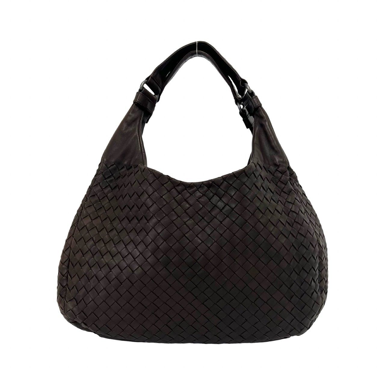 Bottega Veneta Campana Intrecciato Leather Shoulder Bag Handbag Brown — view 3