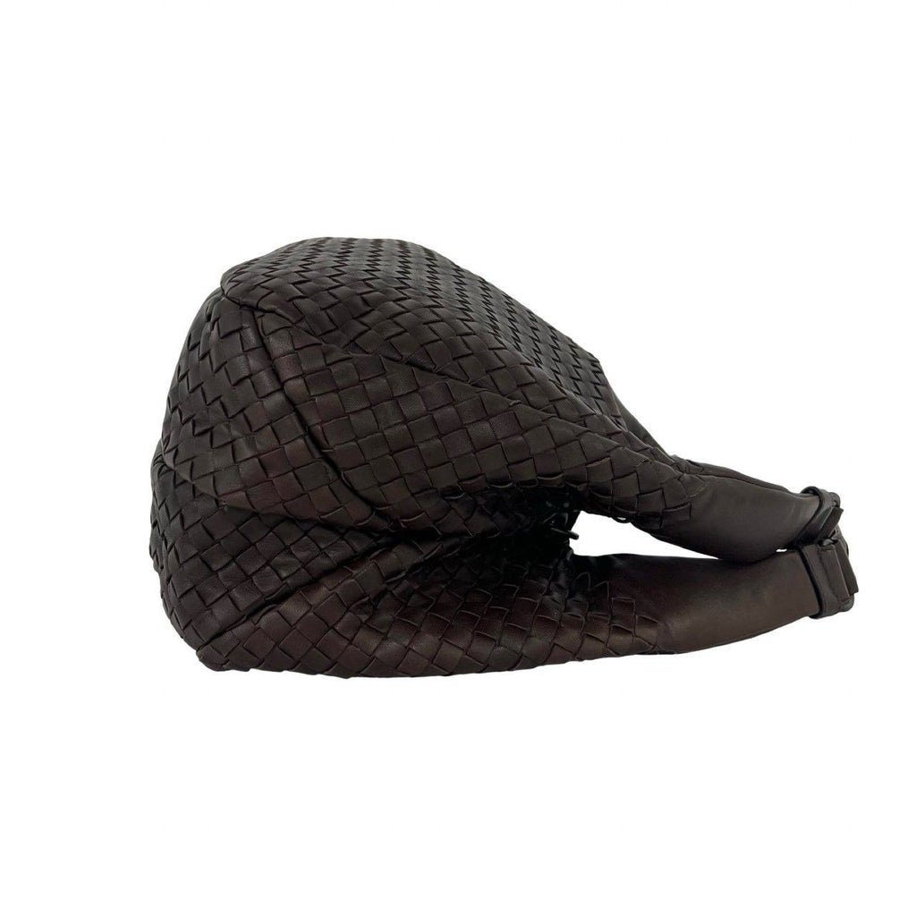 Bottega Veneta Campana Intrecciato Leather Shoulder Bag Handbag Brown — view 6