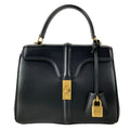 Celine Handbag 16 Small Black Leather