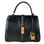 Celine Handbag 16 Small Black Leather