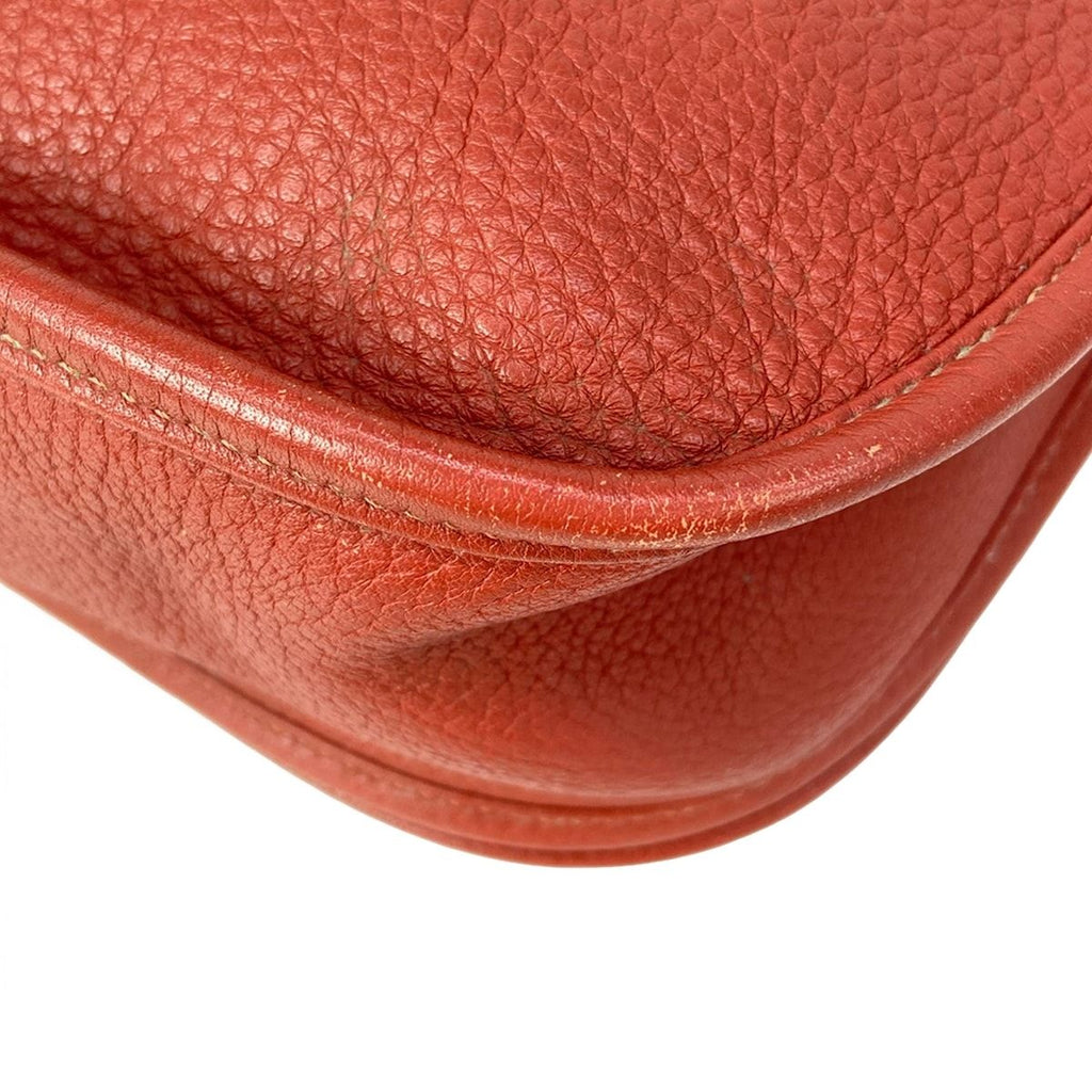 Hermes Shoulder Bag Evelyne de GM 2 GM Rouge Venetian Silver — view 8