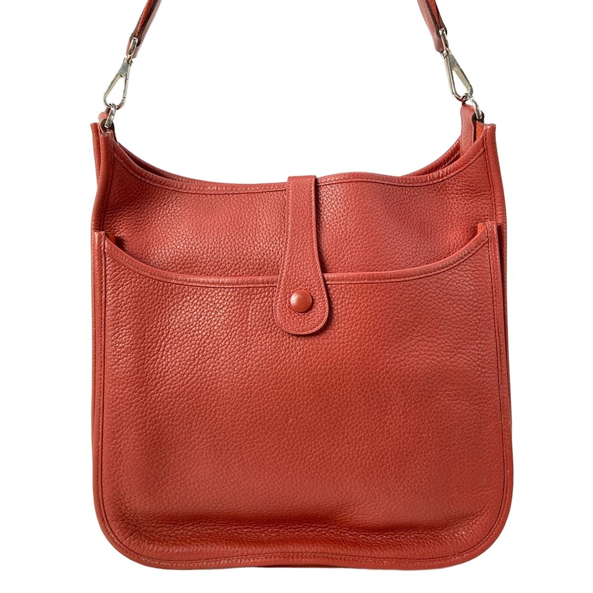 Hermes Shoulder Bag Evelyne de GM 2 GM Rouge Venetian Silver — view 3
