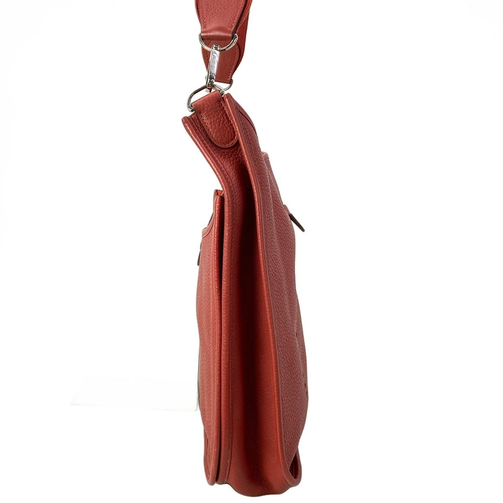 Hermes Shoulder Bag Evelyne de GM 2 GM Rouge Venetian Silver — view 2