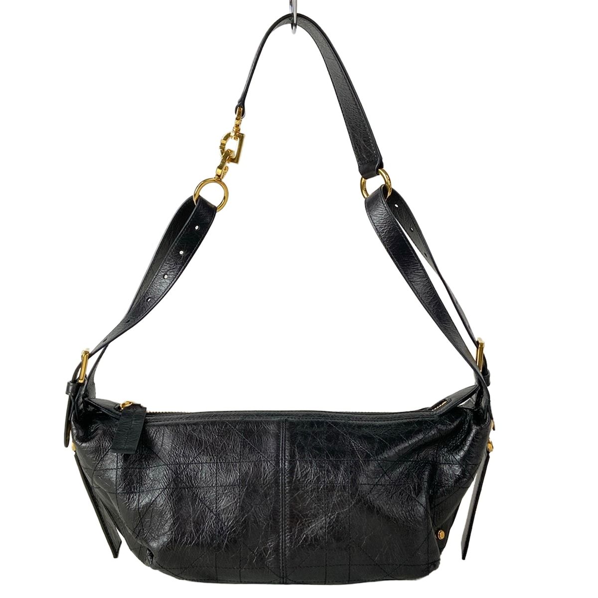 Dior Shoulder Bag D-journey Small Black Leather
